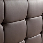 Double PU Leather Deluxe Bed Frame Brown - Furniture > Bedroom