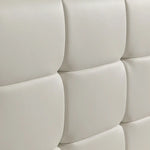 Double PU Leather Deluxe Bed Frame White - Furniture > Bedroom > Beds & Bed Frames