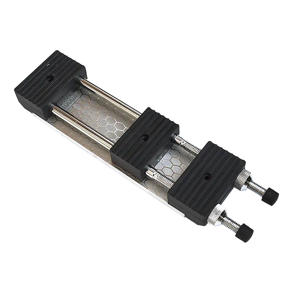 Double-Sided Diamond Knife Sharpeners Sharpening Stone W/ Stone Holder - Home & Garden > Kitchenware