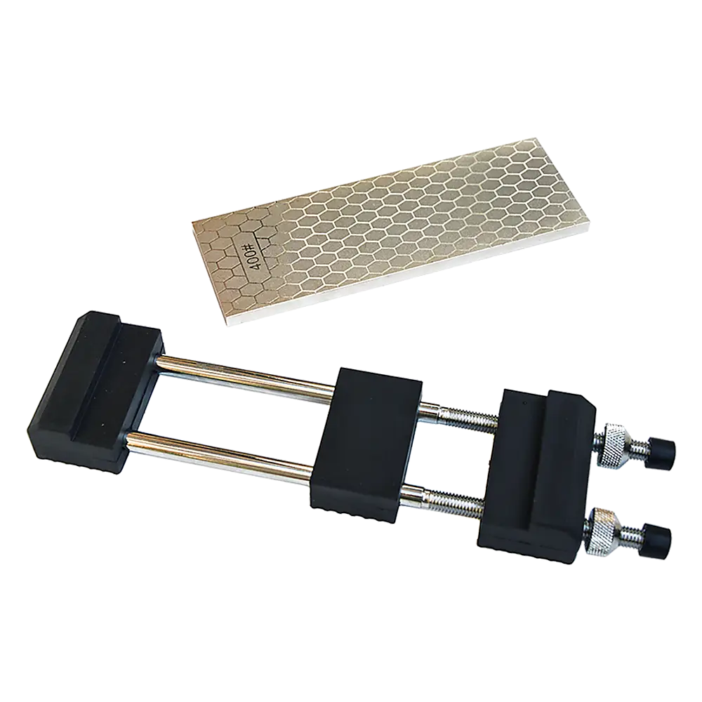 Double-Sided Diamond Knife Sharpeners Sharpening Stone W/ Stone Holder - Home & Garden > Kitchenware