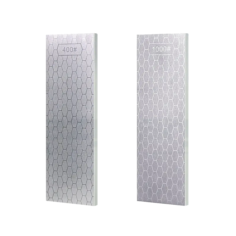 Double-Sided Diamond Knife Sharpeners Sharpening Stone W/ Stone Holder - Home & Garden > Kitchenware