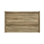 Double Size Bed Frame Natural Wood like MDF in Oak Colour - Furniture > Bedroom