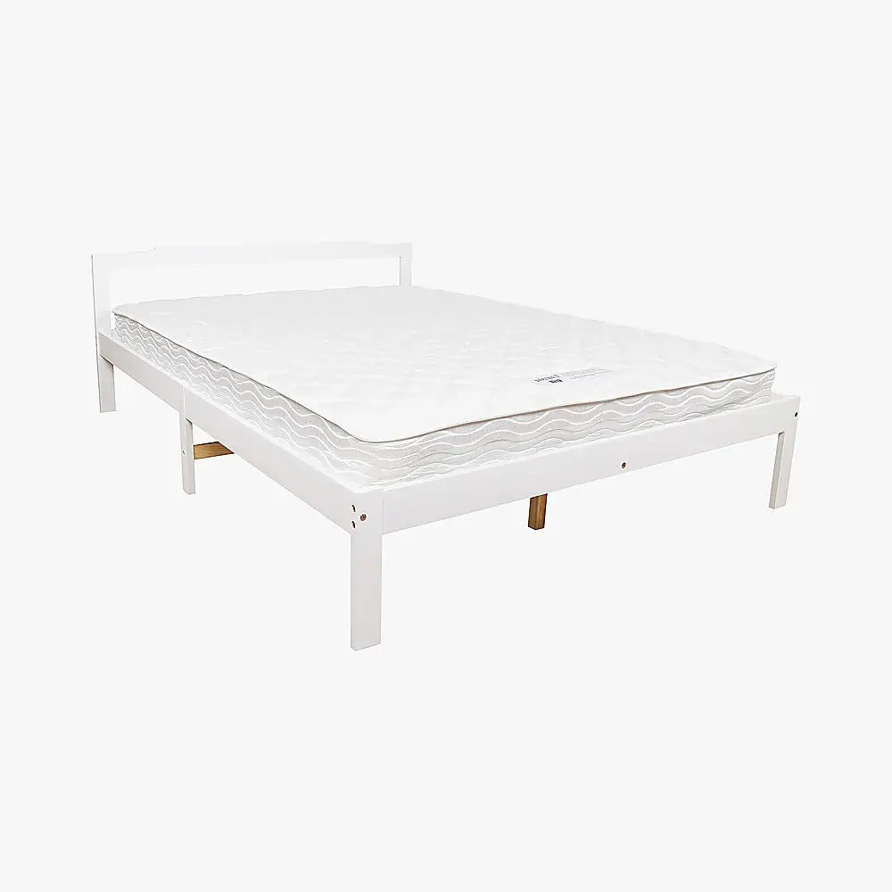 Double Wooden Bed Frame Home Furniture White - Furniture > Bedroom