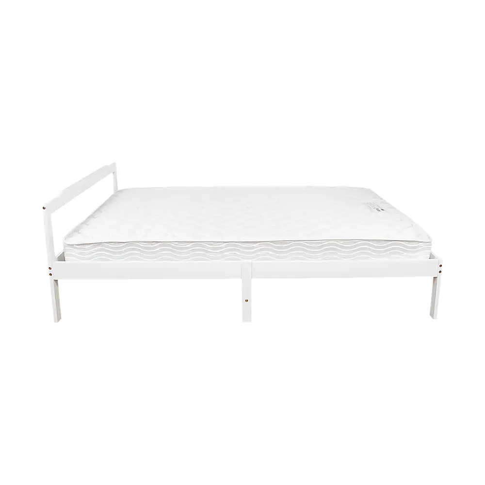 Double Wooden Bed Frame Home Furniture White - Furniture > Bedroom