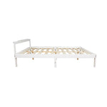 Double Wooden Bed Frame Home Furniture White - Furniture > Bedroom