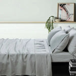Dove Grey Linen Sheet Sets by Vintage Design Homeware Single - Home & Garden > Bedding > Pillowcases
