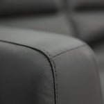 Downy Genuine Leather Sofa 2 Seater Upholstered Lounge Couch - Gunmetal - Furniture > Sofas