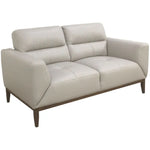 Downy Genuine Leather Sofa 2 Seater Upholstered Lounge Couch - Silver - Furniture > Sofas