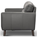 Downy Genuine Leather Sofa 2 Seater Upholstered Lounge Couch - Gunmetal - Furniture > Sofas