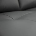 Downy Genuine Leather Sofa 2 Seater Upholstered Lounge Couch - Gunmetal - Furniture > Sofas