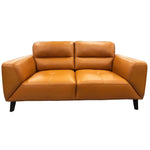 Downy Genuine Leather Sofa Set 3 + 2 Seater Upholstered Lounge Couch Tangerine - Furniture > Sofas