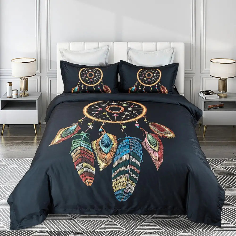 Dream Catcher Quilt Cover Set - Queen Size - Home & Garden > Bedding