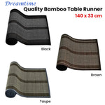 Dreamtime Bamboo Table Runner 140 x 33cm Brown - Home & Garden > Kitchenware
