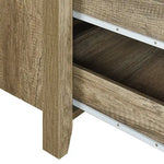Dresser with 3 Storage Drawers in Natural Wood like MDF in Oak Colour with Mirror - Health & Beauty > Cosmetic Storage
