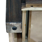 Dresser with 6 Storage Drawers in Solid Acacia & Veneer With Mirror in Chocolate Colour - Health & Beauty > Cosmetic