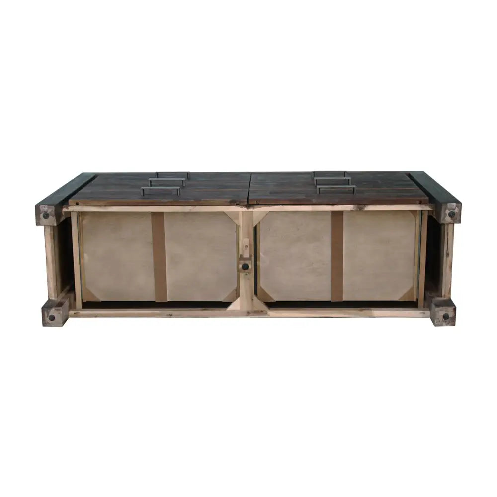 Dresser with 6 Storage Drawers in Solid Acacia & Veneer With Mirror in Chocolate Colour - Health & Beauty > Cosmetic