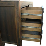 Dresser with 6 Storage Drawers in Solid Acacia & Veneer With Mirror in Chocolate Colour - Health & Beauty > Cosmetic