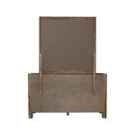 Dresser with 6 Storage Drawers in Solid Acacia & Veneer With Mirror in Chocolate Colour - Health & Beauty > Cosmetic