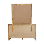 Dresser with 6 Storage Drawers in Solid Acacia & Veneer With Mirror in Oak Colour - Furniture > Bedroom