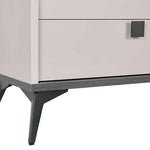 Dressing Chest With 6 Storage Drawers MDF Mirror Combination of Champagne and Black Colour - Furniture > Bedroom > Beds