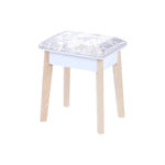 Dressing Vanity Table Stool Set with Make-up LED Lighted Mirror-White - Furniture > Bedroom