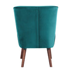 Drew 1 Seater Sofa Accent Chair Fabric Uplholstered Lounge Couch - Mid Blue - Furniture > Sofas