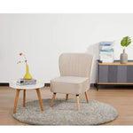 Drew 1 Seater Sofa Accent Chair Fabric Uplholstered Lounge Couch - Pink - Furniture > Sofas