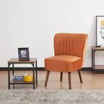 Drew 1 Seater Sofa Accent Chair Fabric Uplholstered Lounge Couch - Orange - Furniture > Sofas