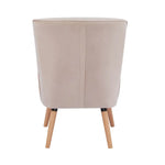 Drew 1 Seater Sofa Accent Chair Fabric Uplholstered Lounge Couch - Pink - Furniture > Sofas