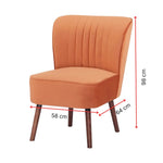 Drew 1 Seater Sofa Accent Chair Fabric Uplholstered Lounge Couch - Orange - Furniture > Sofas