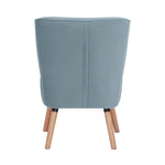 Drew Set of 2 Sofa Accent Chair Fabric Uplholstered Lounge Couch - Light Blue - Furniture > Sofas