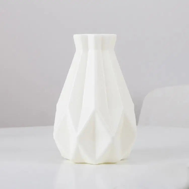 Drop-Resistant Vase For Creative Living Room Flower Arrangements - Milk White - Home & Garden > Decor > Vases & Table