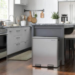 Dual Kitchen Bin 2 x 30L Silver - Home & Garden > Home & Garden Others