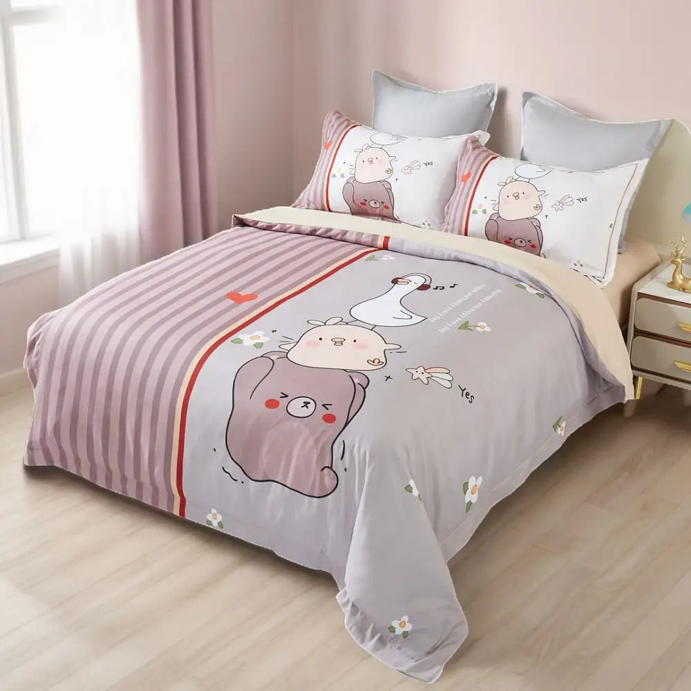 Duck Kids Quilt Cover Set - Single Size - Home & Garden > Bedding