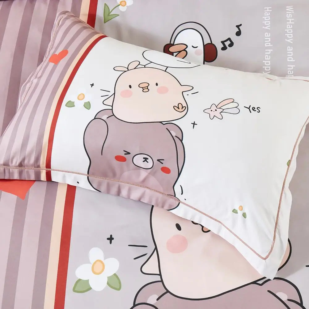 Duck Kids Quilt Cover Set - Single Size - Home & Garden > Bedding