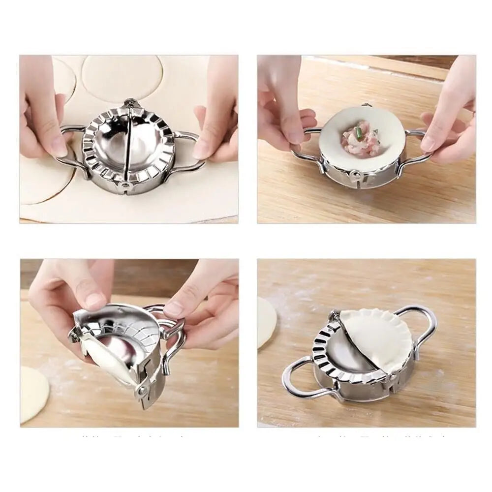 Dumpling Maker Set Stainless Steel Dough Press Making Mold Mould Tool AU - Home & Garden > Kitchenware