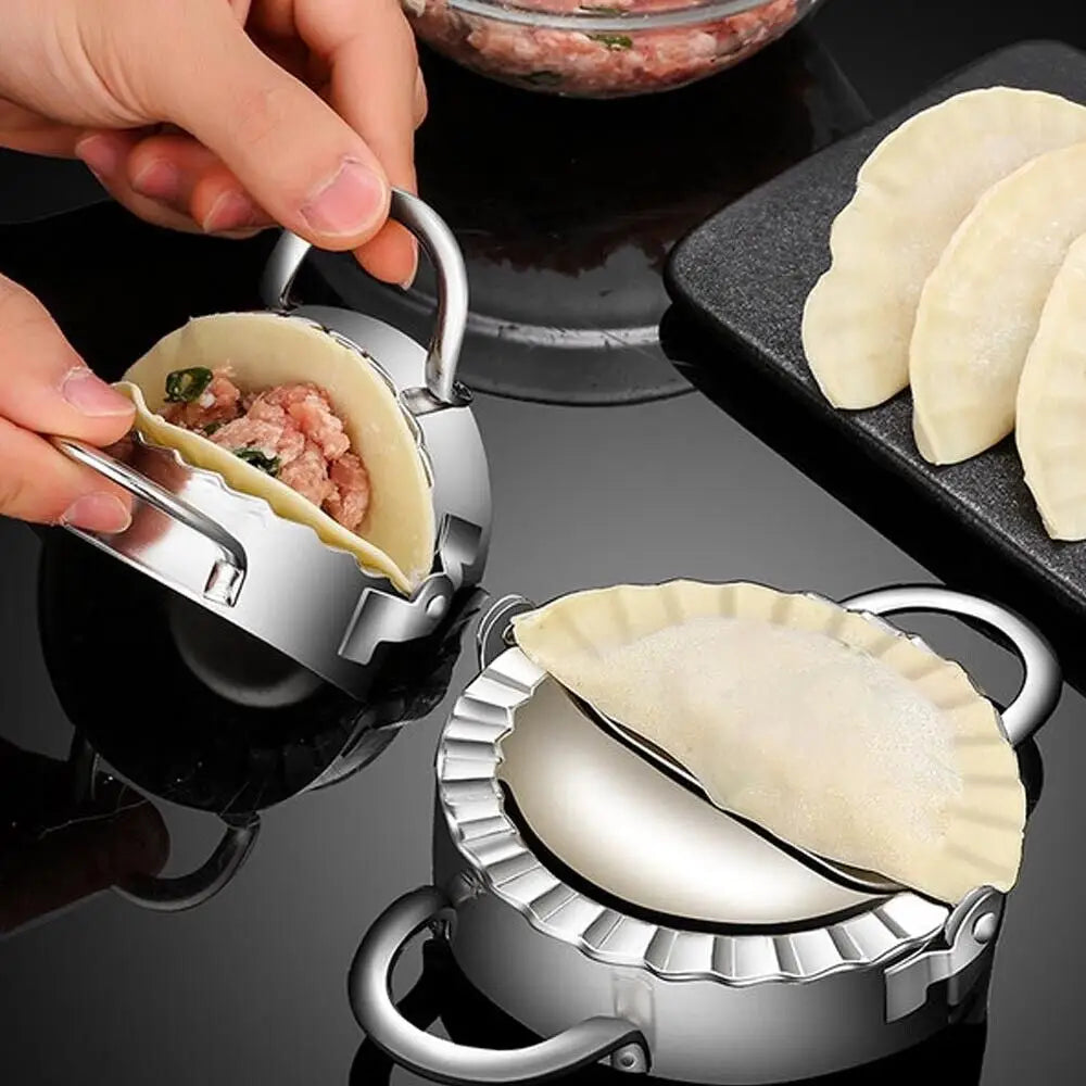 Dumpling Maker Set Stainless Steel Dough Press Making Mold Mould Tool AU - Home & Garden > Kitchenware