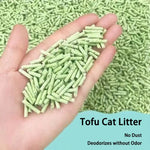 Dust-Free Tofu Cat Litter Quick Clumping & Odor Control Plant-Based Deodorizer Ideal for Multi-Cat Homes - Pet Care >