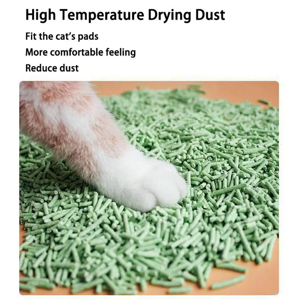 Dust-Free Tofu Cat Litter Quick Clumping & Odor Control Plant-Based Deodorizer Ideal for Multi-Cat Homes - Pet Care >