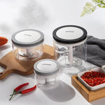 Ecoco 3 Sizes Cutter Set Easy Chopper Mincer Mixer Slicer Dicer Blender Shredder For Onion Garlic Black - Home & Garden