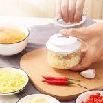 Ecoco 3 Sizes Cutter Set Easy Chopper Mincer Mixer Slicer Dicer Blender Shredder For Onion Garlic Grey - Home & Garden