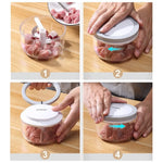 Ecoco 3 Sizes Cutter Set Easy Chopper Mincer Mixer Slicer Dicer Blender Shredder For Onion Garlic Grey - Home & Garden