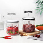 Ecoco 3 Sizes Cutter Set Easy Chopper Mincer Mixer Slicer Dicer Blender Shredder For Onion Garlic Grey - Home & Garden