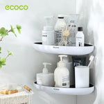 Ecoco Bathroom Corner Shower Shelf Corner Shower Caddy Shower Storage Organizer Wall Mounted for Bathroom Kitchen