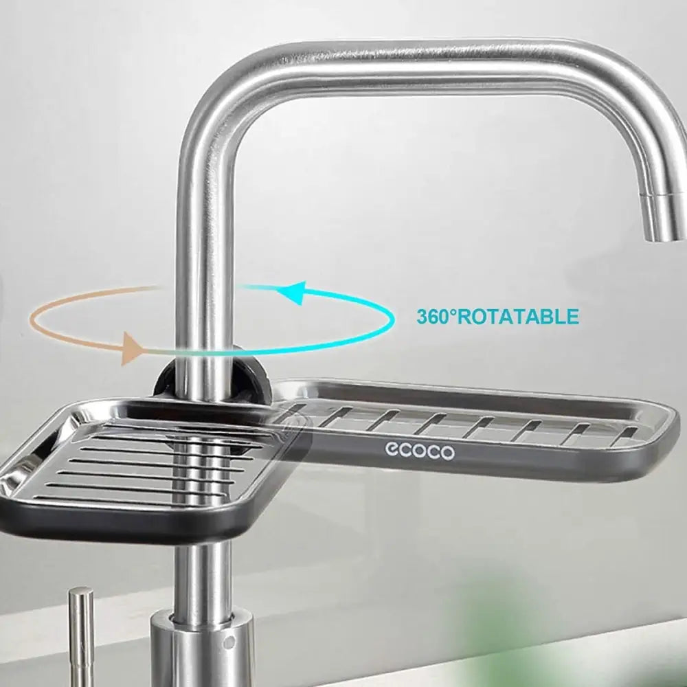 Ecoco Kitchen Drain Holder Sponge Sink Storage Rack Basket Organizer Shelf Bathroom AU - Home & Garden > Kitchenware