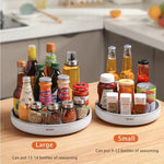 Ecoco Kitchen Rotating Spice Condiment Storage Rack Bathroom Swivel Tray Organizer Grey - Home & Garden > Bathroom