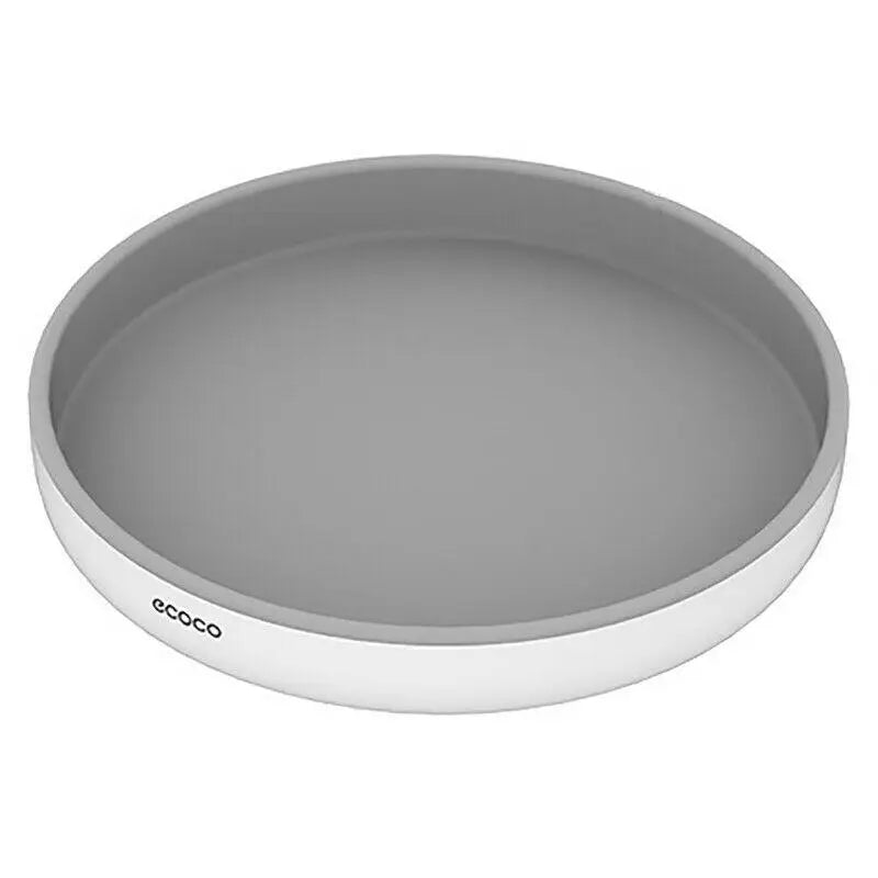 Ecoco Kitchen Rotating Spice Condiment Storage Rack Bathroom Swivel Tray Organizer Grey - Home & Garden > Bathroom