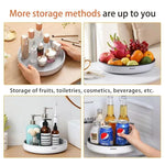 Ecoco Kitchen Rotating Spice Condiment Storage Rack Bathroom Swivel Tray Organizer Grey - Home & Garden > Bathroom