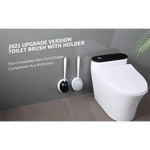 Ecoco Silicone Water Drop Toilet Brush Holder Set Wall-Mounted Cleaning Brush Tool Grey - Home & Garden > Bathroom