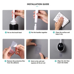 Ecoco Silicone Water Drop Toilet Brush Holder Set Wall-Mounted Cleaning Brush Tool Grey - Home & Garden > Bathroom